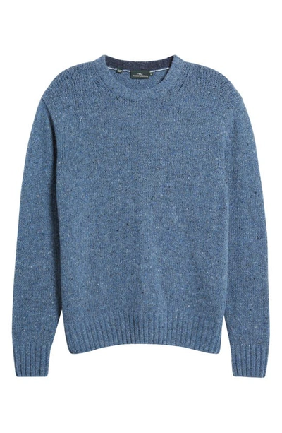 Shop Rodd & Gunn Cox Road Tweed Wool Blend Crewneck Sweater In Regatta