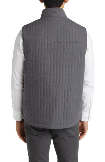Shop Tommy Bahama Richmond Beach Reversible Quilted Vest In Fog Grey