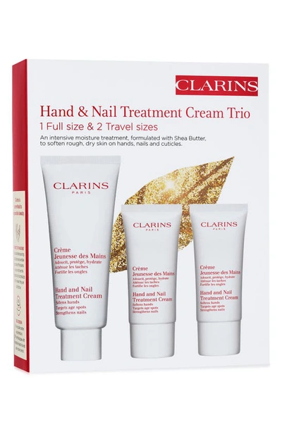 Shop Clarins Hand & Nail Treatment Cream Trio (limited Edition) $51 Value