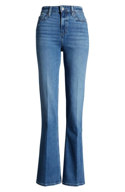 Paige Cindy High Rise Straight Jean In Mel Destroyed Hem In Rock Show Distressed
