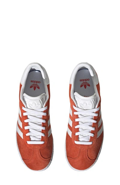 Shop Adidas Originals Kids' Gazelle Sneaker In Preloved Red/ Cloud White