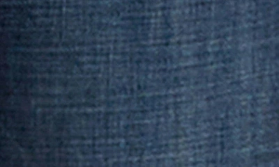Hint Of Blu Frayed Split Hem Mid Rise Wide Leg Jeans In Market Blue