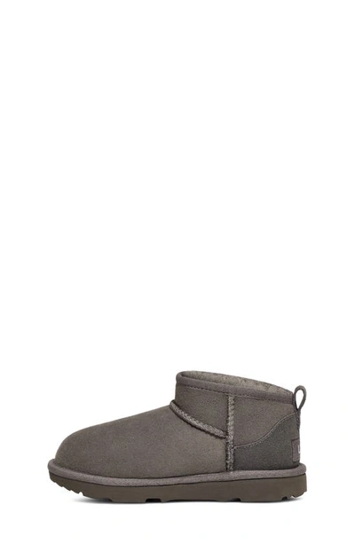Shop Ugg Kids' Classic Ultra Water Resistant Genuine Shearling Mini Boot In Grey