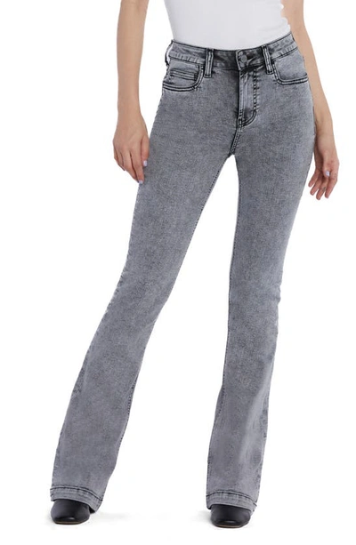 Shop Hint Of Blu Rosa Flare Jeans In Grey Wash