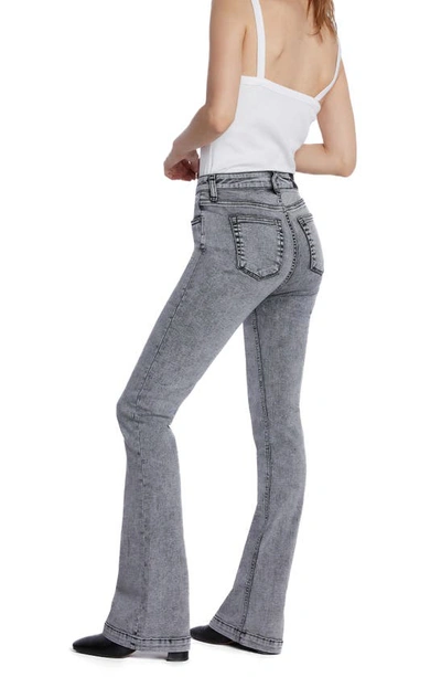 Shop Hint Of Blu Rosa Flare Jeans In Grey Wash