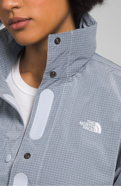Shop The North Face M66 Utility Crop Hooded Jacket In Dusty Periwinkle