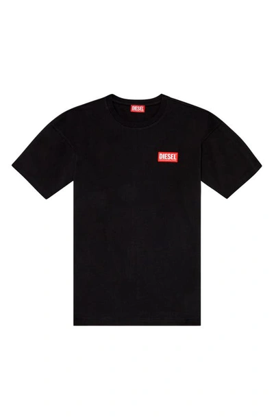 Shop Diesel ® Logo Organic Cotton T-shirt In Black