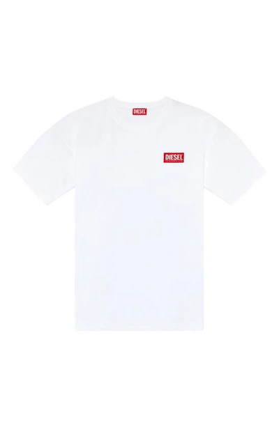 Shop Diesel ® Logo Organic Cotton T-shirt In White