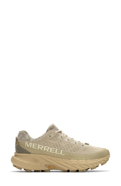 Shop Merrell Agility Peak 5 Running Shoe In Moonbeam/ Oyster