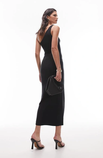 Shop Topshop Shaping One-shoulder Body-con Dress In Black