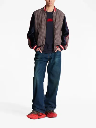 Balmain Mini Monogram Bomber Jacket In Purple