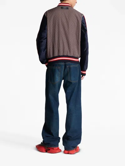 Balmain Mini Monogram Bomber Jacket In Purple