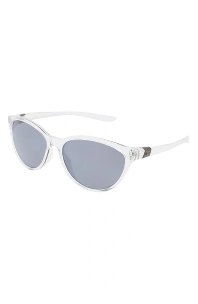 Nike City Persona 57mm Cat Eye Sunglasses In Clear / Grey