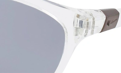 Nike City Persona 57mm Cat Eye Sunglasses In Clear / Grey