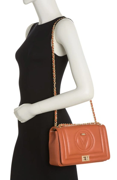 Shop Valentino By Mario Valentino Alice Signature Shoulder Bag In Ny Brownstone