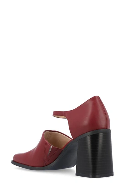 Journee Collection Women's Bobby Block Heel Square Toe Pumps In Wine