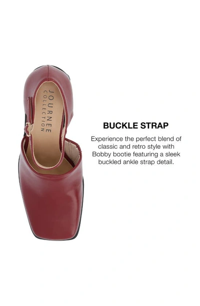 Journee Collection Women's Bobby Block Heel Square Toe Pumps In Wine