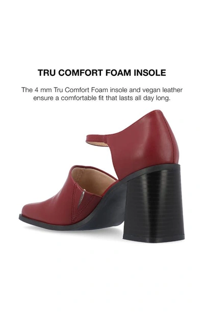 Journee Collection Women's Bobby Block Heel Square Toe Pumps In Wine