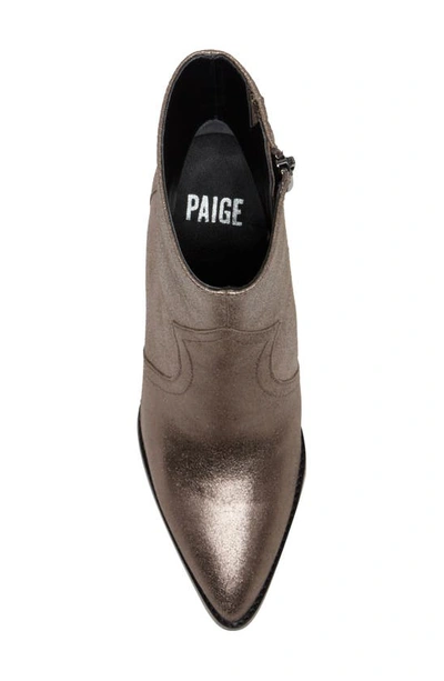Shop Paige Pilar Pointed Toe Bootie In Gunmetal