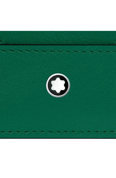 Shop Montblanc Meisterstück Soft Leather Card Case In Green