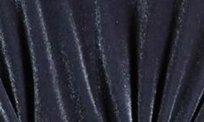 Vince Camuto Twist Front Long Sleeve Velvet Fit & Flare Dress In Charcoal