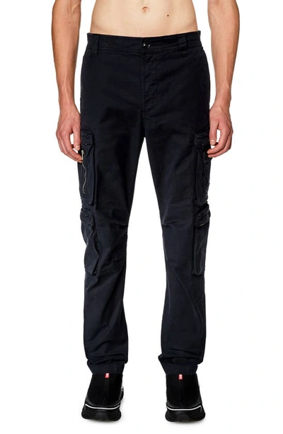 Shop Diesel P-arlem Regular Fit Cargo Pants In Black