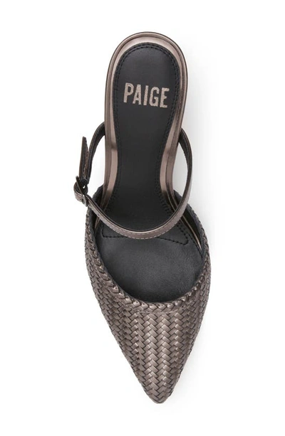 Shop Paige Paulina Pointed Toe Mule In Dark Gunmetal
