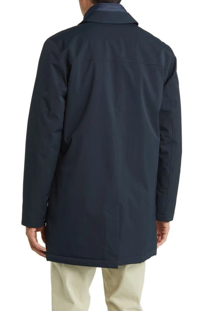 Shop Nn07 Blake 8240 Waterproof Trench Coat In Navy Blue