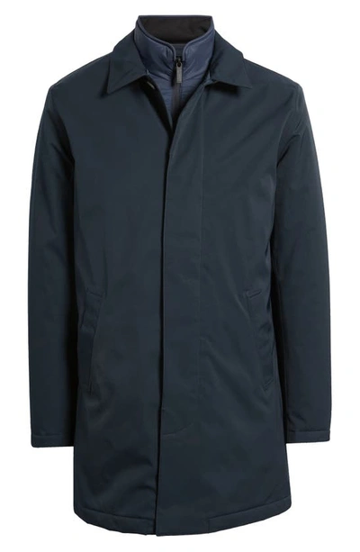 Shop Nn07 Blake 8240 Waterproof Trench Coat In Navy Blue