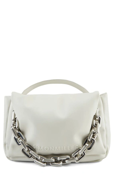 Shop Simon Miller Linked Turnover Faux Leather Shoulder Bag In Macadamia