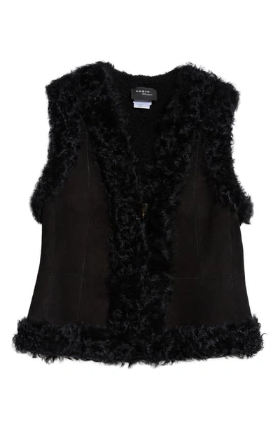 Shop Akris Genuine Shearling Crop Vest In 099 Black