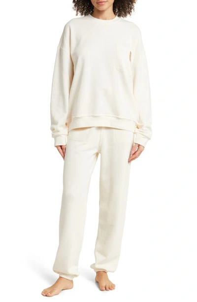 Lunya Silksweats Reversible Pocket Sweatshirt In Sway Birch