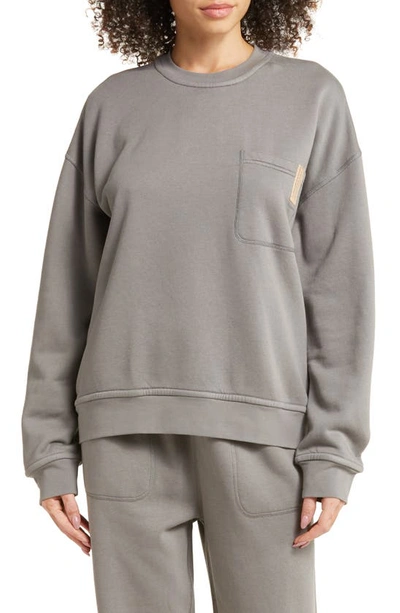 Shop Lunya Silksweats™ Oversize Cotton Blend Pajama Sweatshirt In Ebbing Fog