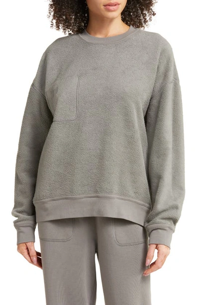 Shop Lunya Silksweats™ Oversize Cotton Blend Pajama Sweatshirt In Ebbing Fog