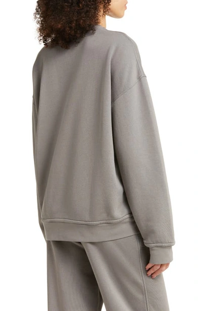 Shop Lunya Silksweats™ Oversize Cotton Blend Pajama Sweatshirt In Ebbing Fog