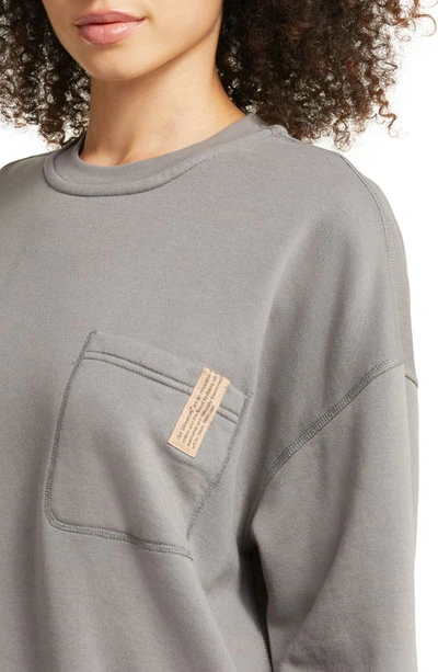 Shop Lunya Silksweats™ Oversize Cotton Blend Pajama Sweatshirt In Ebbing Fog