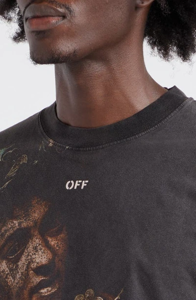 Shop Off-white Bacchus Graphic T-shirt In Black Multicolor