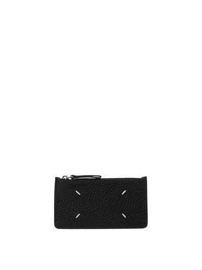 Shop Maison Margiela "four Stitches" Card Holder In Black