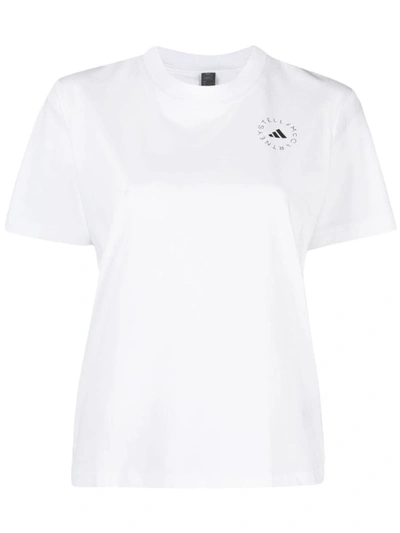 Shop Adidas By Stella Mccartney Adidas X Stella Mccartney  Logo-print Short-sleeved T-shirt In White