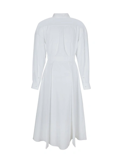 Shop Alexander Mcqueen Dresses In Optical White