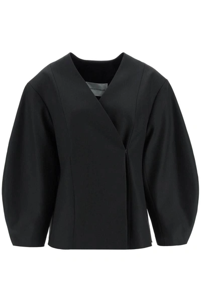Shop By Malene Birger 'gardis' Bouffant Sleeve Blazer In Black