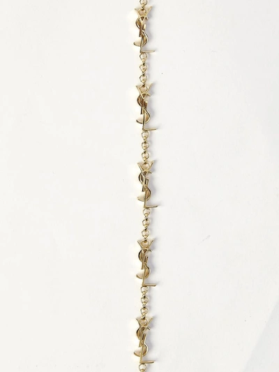 Shop Saint Laurent Cassandre Chain Bracelet In Gold