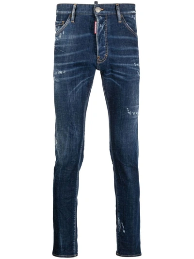 Shop Dsquared2 Cool Guy Slim-fit Jeans In Navy Blue