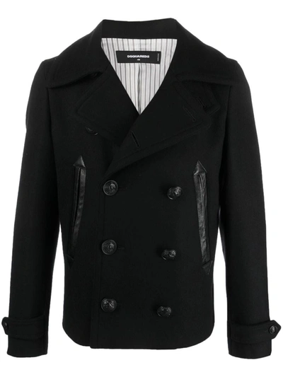 Shop Dsquared2 Double-breasted Buttoned Jacket In Black