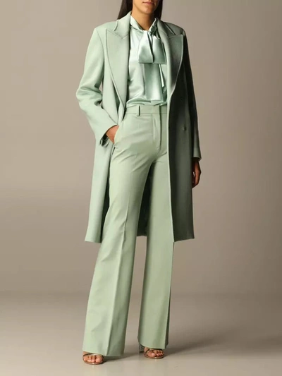 Shop Alberta Ferretti Green Wool Jackets &amp; Women's Coat