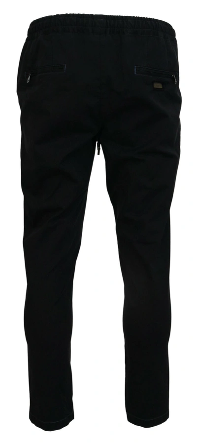 Shop Dolce & Gabbana Black Solid Men Tapered Men's Pants