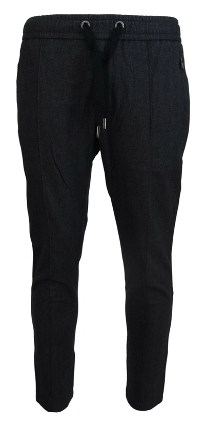 Shop Dolce & Gabbana Gray Cotton Jogger Men Men's Pants