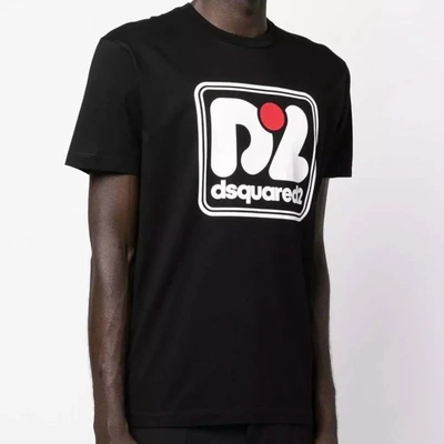 Shop Dsquared² Black Cotton Men's T-shirt