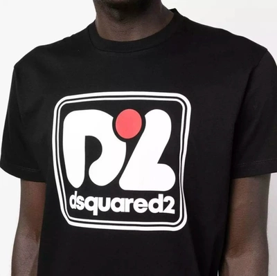 Shop Dsquared² Black Cotton Men's T-shirt