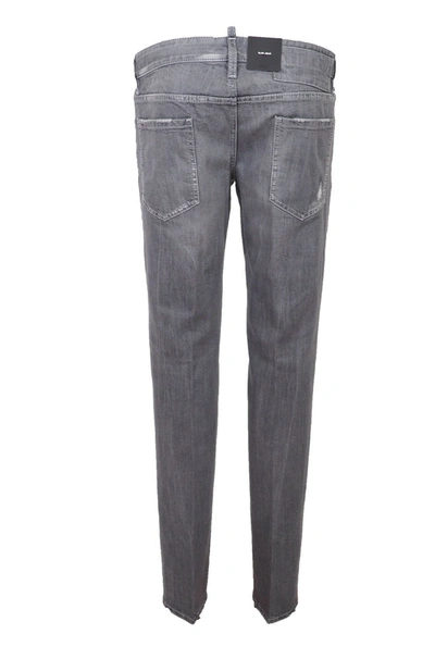 Shop Dsquared² Chic Gray Slim-fit Denim For The Modern Men's Man